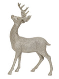 Vita Domi 13.5" Glittered Champagne Light Gold table top Deer Figurines - Set of 2