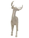 Vita Domi 13.5" Glittered Champagne Light Gold table top Deer Figurines - Set of 2