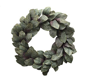 Vita Domi 30 Inch Magnolia Leaf Wreath Sage Green