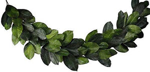 Vita Domi 6 Foot Magnolia Leaf Garland 2 Tone Green