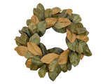 Vita Domi 24"DIA MAGNOLIA LEAF WREATH 2-TONE BROWN/GREEN