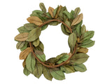 Vita Domi 24"DIA MAGNOLIA LEAF WREATH 2-TONE BROWN/GREEN