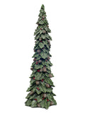 Vita Domi 19" To 15" Green Holly Pinecone Trees Christmas Holiday Collectible Holiday Christmas Figurine Table Top Ornaments Set Of 2 (VTD-RZ-3611093)